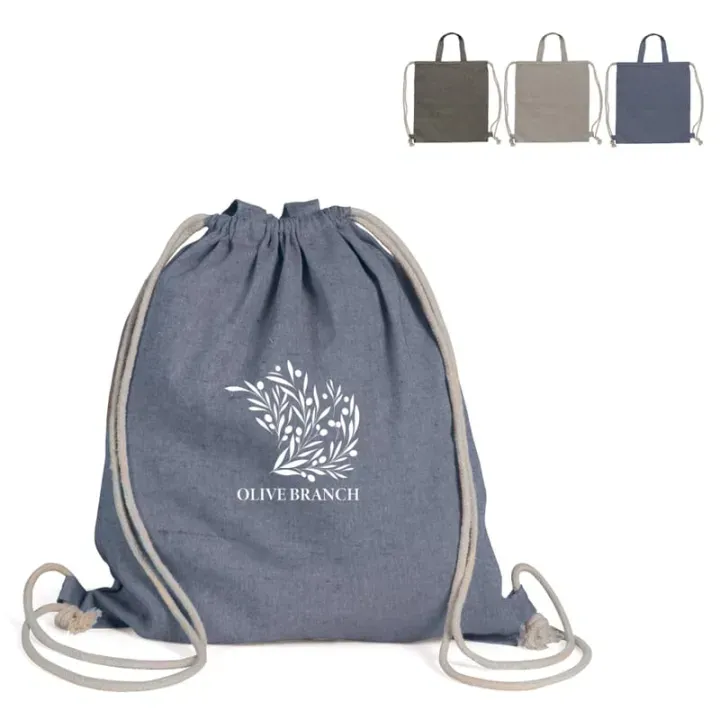 Drawstring bag recycled cotton 38x42cm - LT95228 (gadzety reklamowe)